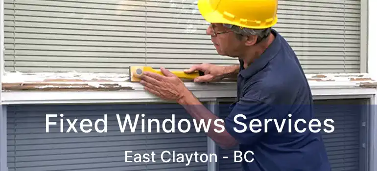 Fixed Windows Services East Clayton - BC
