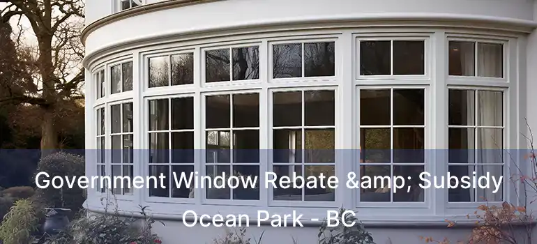Government Window Rebate & Subsidy Ocean Park - BC