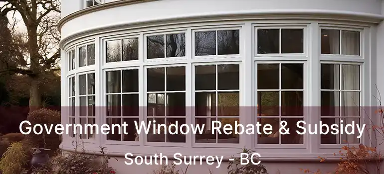  Government Window Rebate & Subsidy South Surrey - BC